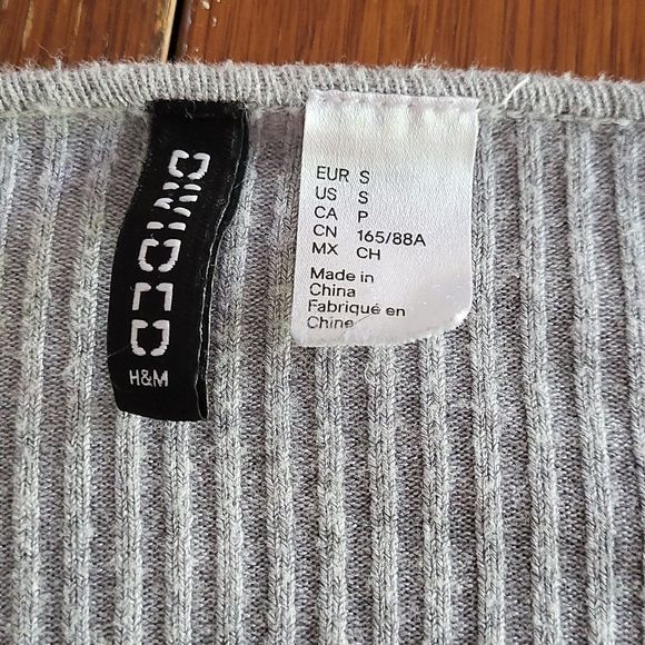 Divided Gray Ribbed Cardigan Sweater - Picture 6 of 7